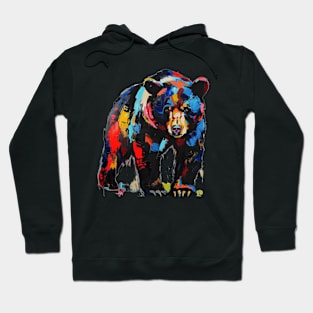 American Black Bear Colorful Pop Art Design Animal Lover Gift Idea Hoodie